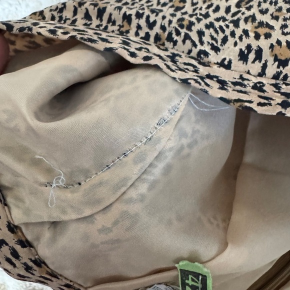 Vintage Silk Leopard Animal Print Office Siren Pencil Skirt Size 12 - Picture 7 of 7